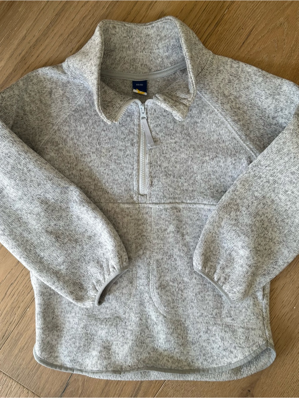 Old Navy Quarter-Zip Sweater Heather Light Gray XS